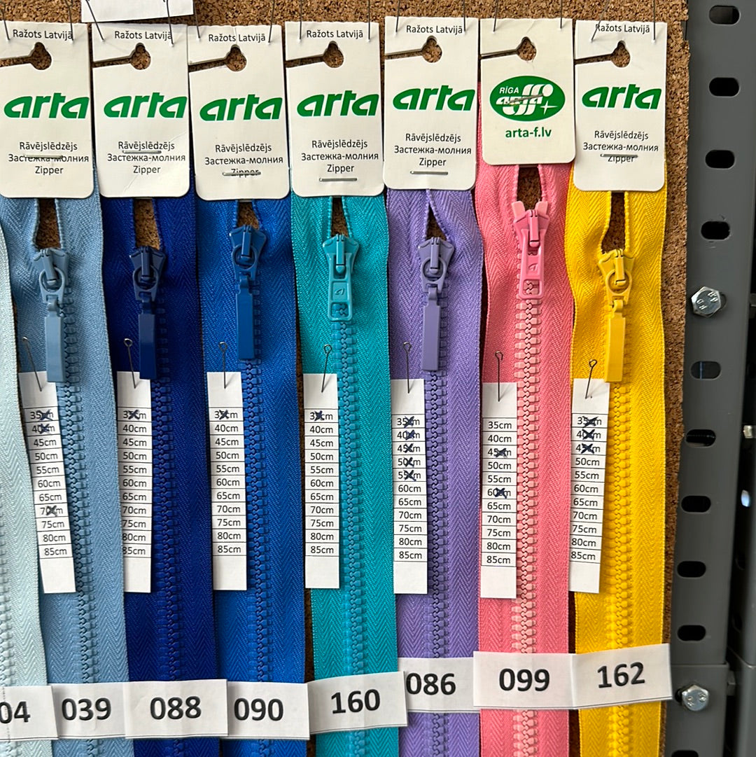 ARTA-F Tractor zipper 50cm bottom open, in different colors