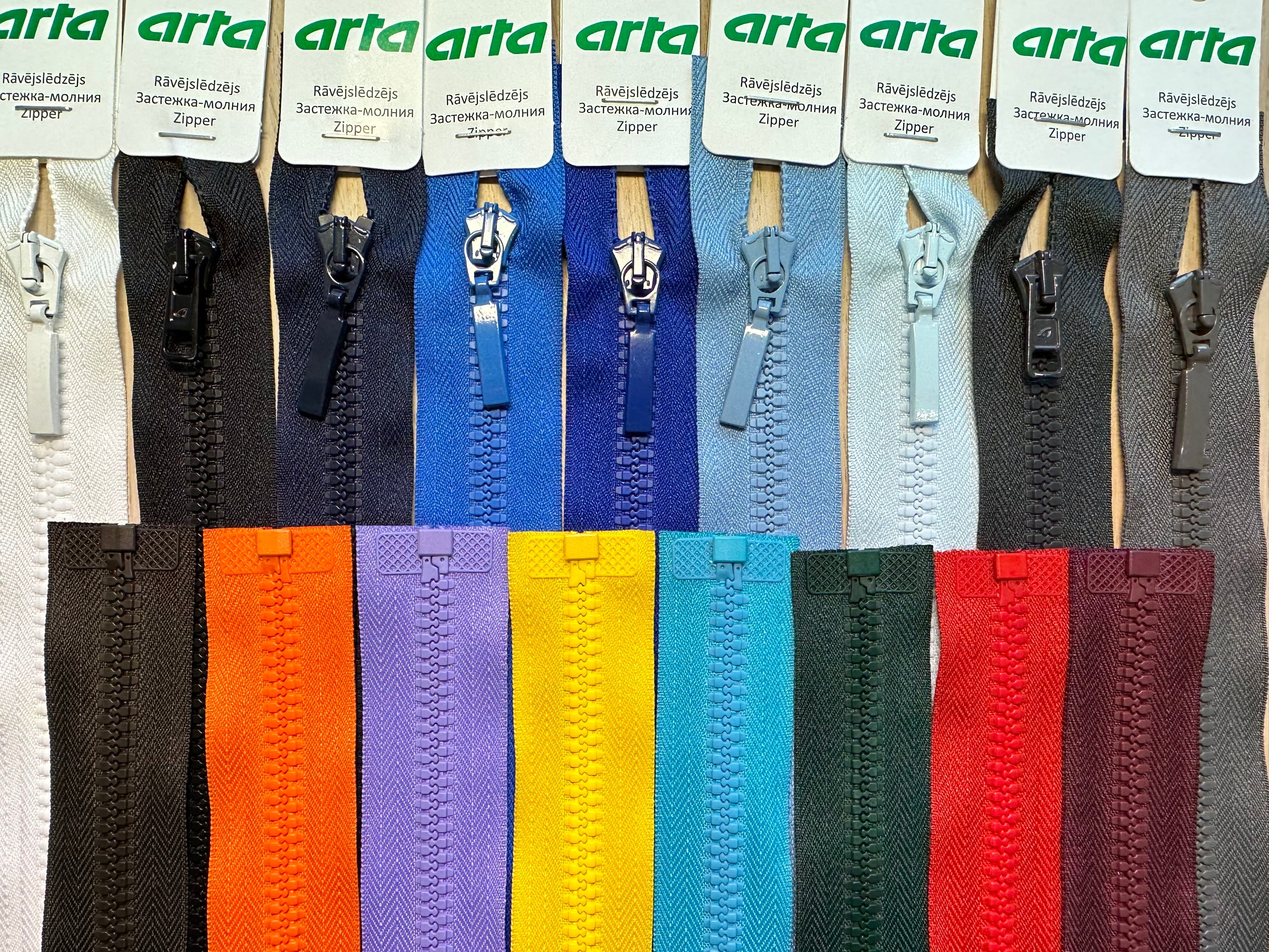 ARTA-F Tractor zipper 40cm bottom open, in different colors