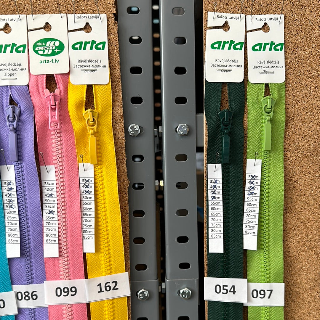 ARTA-F Tractor zipper 65cm bottom open, in different colors