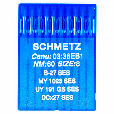 Schmetz rūpnieciskās overloka adatas B-27 SES 60/8 vai 70/10